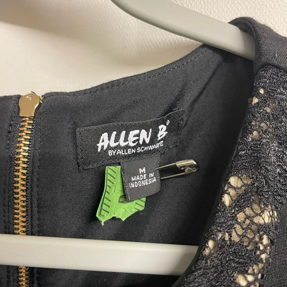 Allen B Black Lace Sheath Dress size medium - Picture 4 of 4